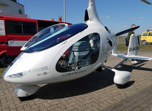 Cavalon Gyrocopter with installed gravity system at the Research Airport of Braunschweig