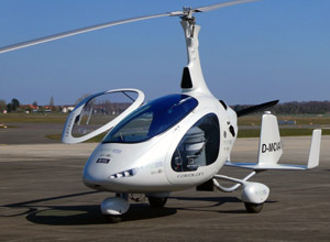 Cavalon Gyrocopter with installed Gravity System on the airfield after successful first flight